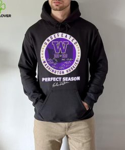 Official Undefeated 2023 Washington Huskies Perfect Season Signatures Shirt