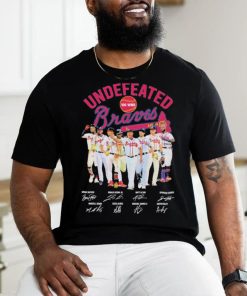 Official Undefeated Atlanta Braves 100 Wins Signatures 2023 Shirt