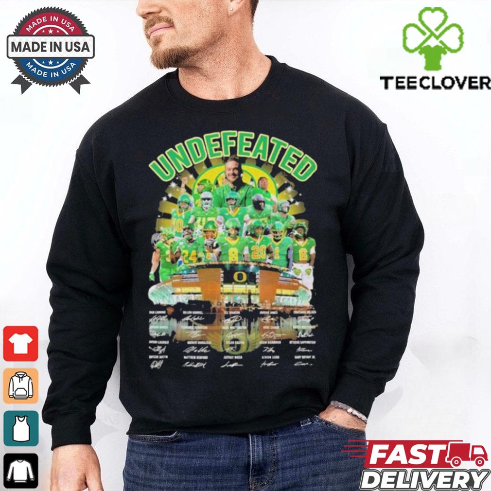 Official Undefeated Oregon Ducks Players Signatures shirt Official Undefeated Oregon Ducks Players Signatures shirt