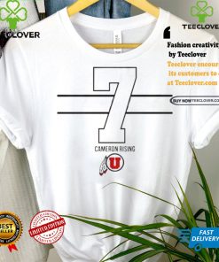 Official Utah Football Cameron Rising 7 t shirt 1 Official Utah Football Cameron Rising 7 t shirt