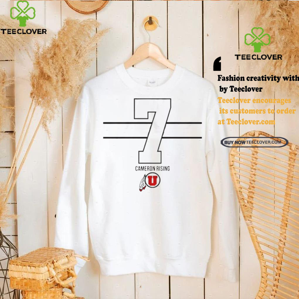 Official Utah Football Cameron Rising 7 t shirt Official Utah Football Cameron Rising 7 t shirt
