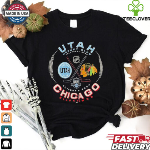 Official Utah Hockey Vs Chicago Blackhawks 2024 Inaugural Game October 8, 2024 hoodie, sweater, longsleeve, shirt v-neck, t-shirt