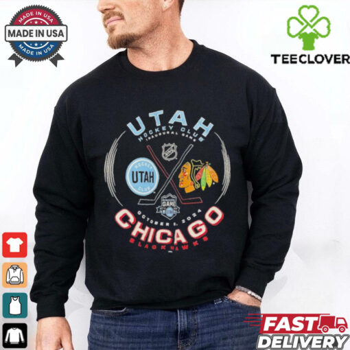 Official Utah Hockey Vs Chicago Blackhawks 2024 Inaugural Game October 8, 2024 hoodie, sweater, longsleeve, shirt v-neck, t-shirt