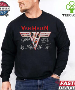 Official Van Halen Runnin’ With The Devil Eruption Signatures Shirt