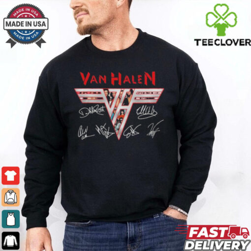 Official Van Halen Runnin’ With The Devil Eruption Signatures Shirt
