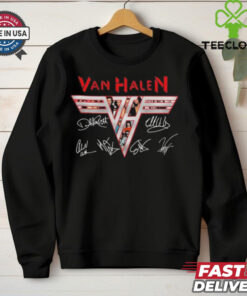 Official Van Halen Runnin’ With The Devil Eruption Signatures Shirt