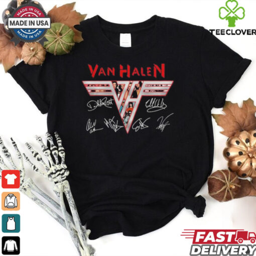 Official Van Halen Runnin’ With The Devil Eruption Signatures Shirt