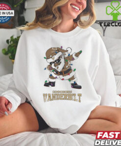 Official Vanderbilt Commodores Dabbing Santa Claus Ugly Christmas Light shirt