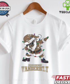 Official Vanderbilt Commodores Dabbing Santa Claus Ugly Christmas Light shirt