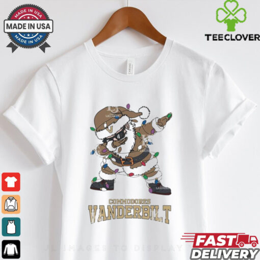 Official Vanderbilt Commodores Dabbing Santa Claus Ugly Christmas Light shirt
