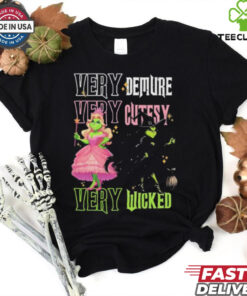Official Very Demure Very Cutesy Very Wicked Grinch Christmas T Shirt
