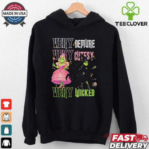 Official Very Demure Very Cutesy Very Wicked Grinch Christmas T Shirt