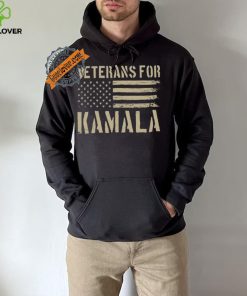 Official Veterans for Kamala Harris 2024 Election USA Flag Military T Shirt