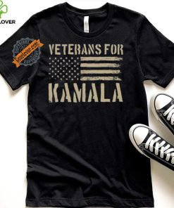 Official Veterans for Kamala Harris 2024 Election USA Flag Military T Shirt