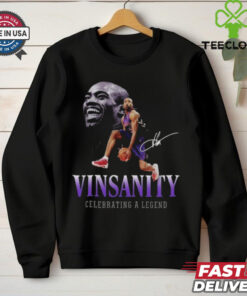 Official Vince Carter Vinsanity Toronto Raptors Celebrating A Legend Signature t shirt
