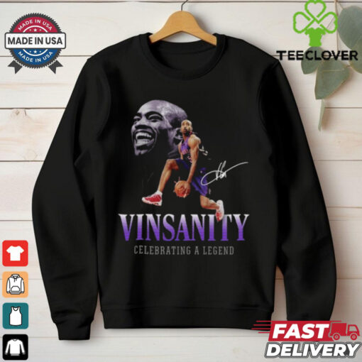 Official Vince Carter Vinsanity Toronto Raptors Celebrating A Legend Signature t shirt