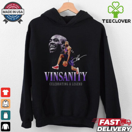 Official Vince Carter Vinsanity Toronto Raptors Celebrating A Legend Signature t shirt
