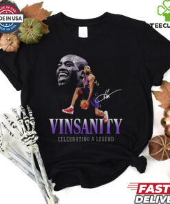 Official Vince Carter Vinsanity Toronto Raptors Celebrating A Legend Signature t shirt