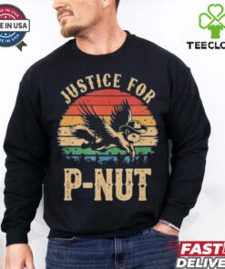 Official Vintage Justice For Peanut P’Nut Pnut Squirrel Lover T Shirt