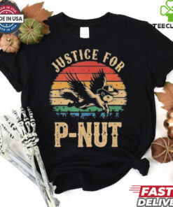 Official Vintage Justice For Peanut P’Nut Pnut Squirrel Lover T Shirt
