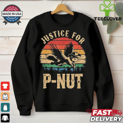 Official Vintage Justice For Peanut P’Nut Pnut Squirrel Lover T Shirt