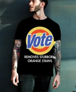 Official Vote Removes Stubborn Orange Stains Black Shirt