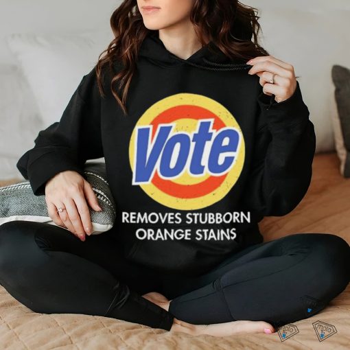 Official Vote Removes Stubborn Orange Stains Black Shirt