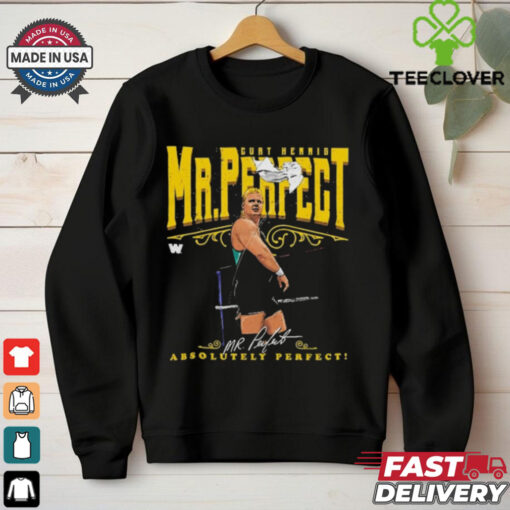 Official WWE Curt Hennig Mr. Perfect Absolutely Perfect Signature t shirt