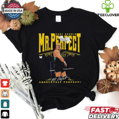 Official WWE Curt Hennig Mr. Perfect Absolutely Perfect Signature t shirt