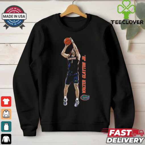 Official Walter Clayton Jr. Florida Gators Basketball Signature Cartoon t shirt