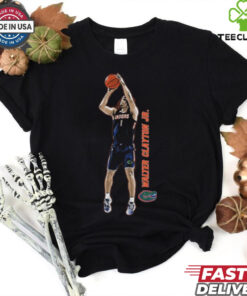 Official Walter Clayton Jr. Florida Gators Basketball Signature Cartoon t shirt