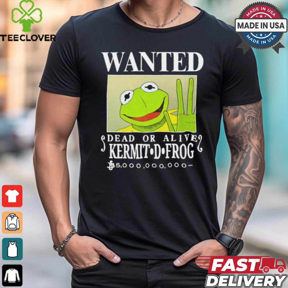 Official Wanted Dead Or Alive Kermit D. Frog New t shirt Official Wanted Dead Or Alive Kermit D. Frog New t shirt