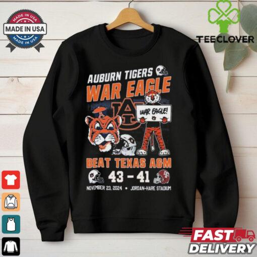Official War Eagle Beat Texas A&M Aggies Auburn Tigers 43 41 Texas A&M Aggies November 23 2024 Shirt