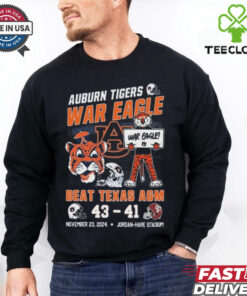 Official War Eagle Beat Texas A&M Aggies Auburn Tigers 43 41 Texas A&M Aggies November 23 2024 Shirt