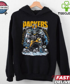 Official Warren Lotas x Green Bay Packers Skeleton NFL Football t shirt