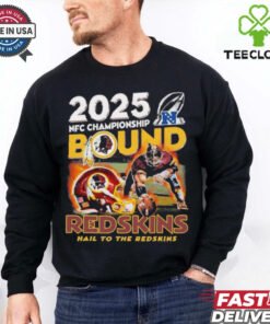 Official Washington Commanders 2025 NFC Championship Bound Redskins Hail To The Redskins Helmet NFL T shirts