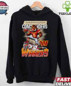 Official Washington Commanders NFC Wild Card Playoffs 2025 winners mascot graphic shirt