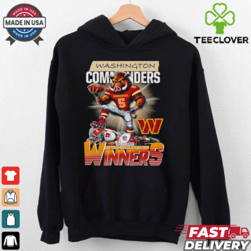 Official Washington Commanders NFC Wild Card Playoffs 2025 winners mascot graphic shirt