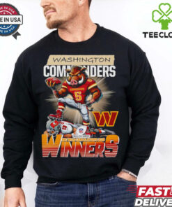 Official Washington Commanders NFC Wild Card Playoffs 2025 winners mascot graphic shirt