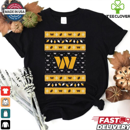 Official Washington Commanders NFL Holiday Lights Ugly Christmas Sweater 2024 t shirt