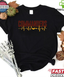 Official Washington Commanders Redskins Heartbeat T shirts
