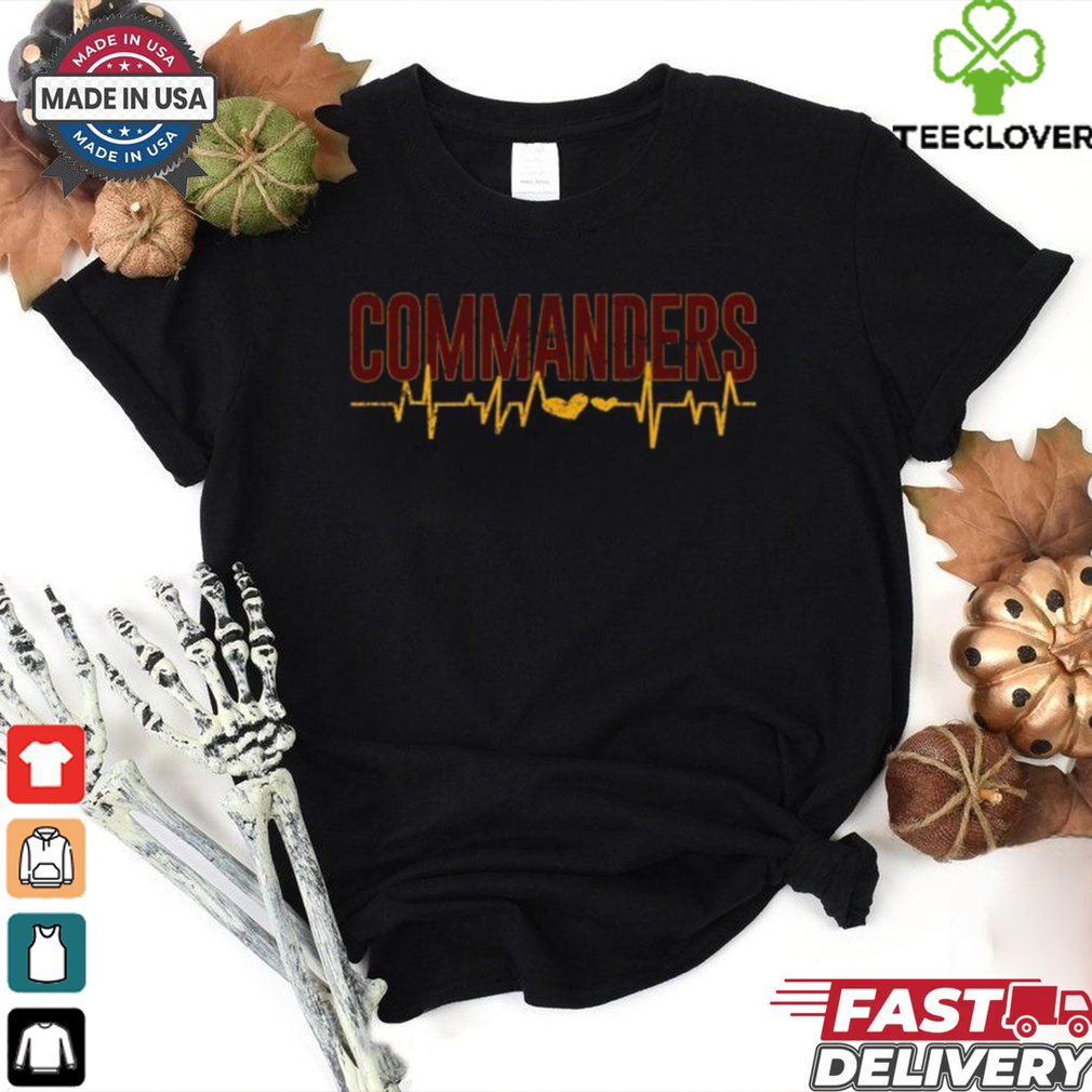 Official Washington Commanders Redskins Heartbeat T shirts Official Washington Commanders Redskins Heartbeat T shirts