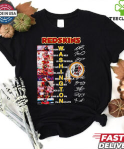 Official Washington Commanders Redskins all team signature shirt