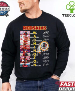 Official Washington Commanders Redskins all team signature shirt