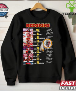 Official Washington Commanders Redskins all team signature shirt