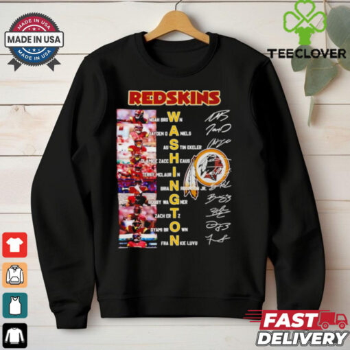Official Washington Commanders Redskins all team signature shirt