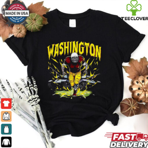 Official Washington Commanders Skeleton Football Player T Shirt