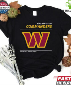 The **Official Washington Commanders Stadium Site Landover Est 1932 T-Shirt** honors the history and legacy of the Washington Commanders, highlighting their establishment in 1932 and connection to their Landover stadium site. A must-have for fans showcasing pride in the team's storied heritage!