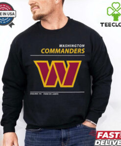 The **Official Washington Commanders Stadium Site Landover Est 1932 T-Shirt** honors the history and legacy of the Washington Commanders, highlighting their establishment in 1932 and connection to their Landover stadium site. A must-have for fans showcasing pride in the team's storied heritage!