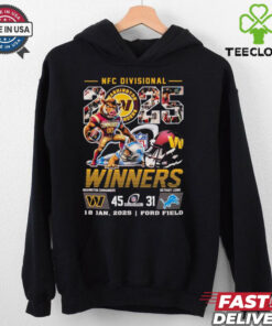 Official Washington Commanders Stomp Detroit Lions NFC Divisional 2025 Winners NFL 18 Jan Ford Field Mascots Helmet T shirts